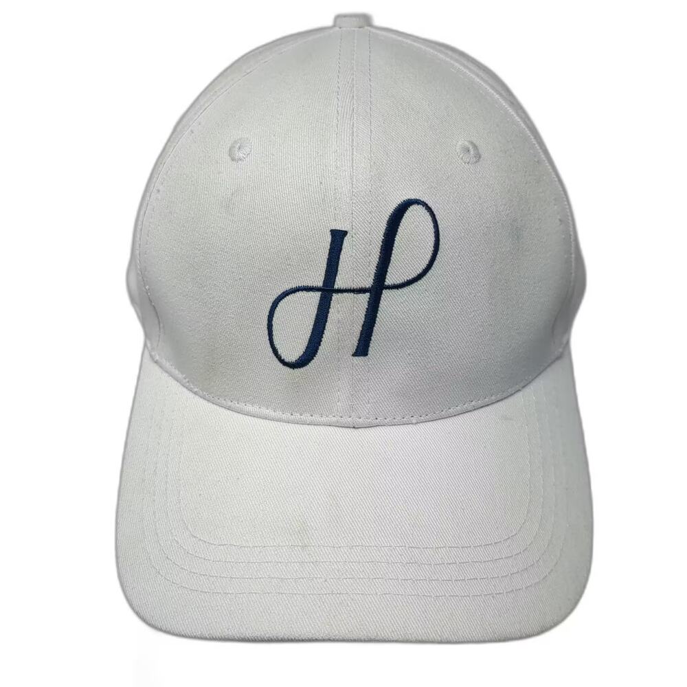 Hydrinity Baseball Cap White Blue OS Hat Embroidered Logo Adjustable Strapback